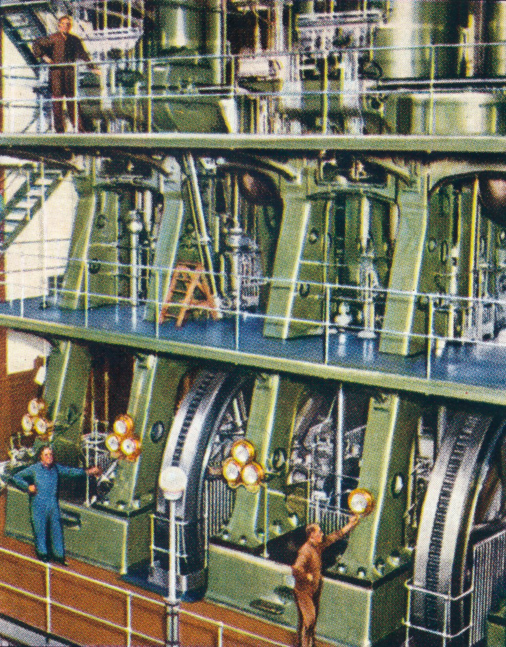 Enorm trippel ekspansjonspumpemotor, 1938 av Unbekannt