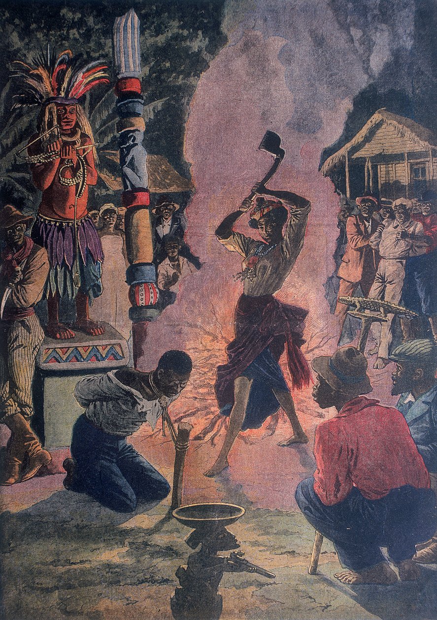Menneskeofring, Lafayette, Louisiana, USA, 1912 av Unbekannt