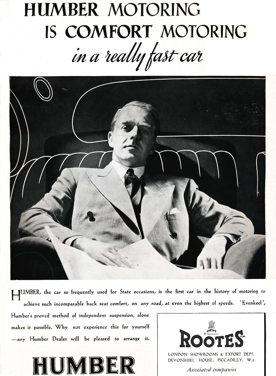 Humber Motoring er Comfort Motoring i en veldig rask bil, 1937 av Unbekannt