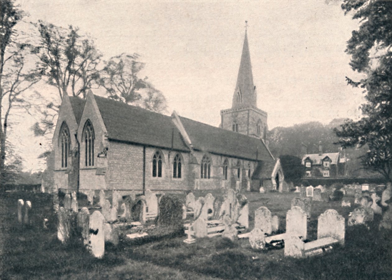 Hursley kirke og prestegård, 1904 av Unbekannt