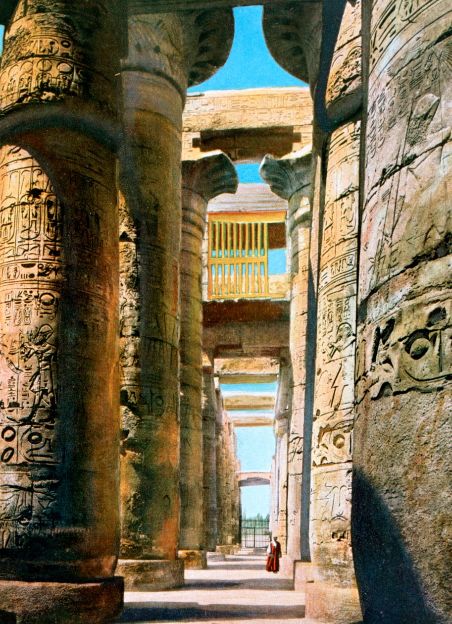 Hypostyle Hall, Karnak Temple kompleks, Luxor, Egypt, 20. århundre av Unbekannt