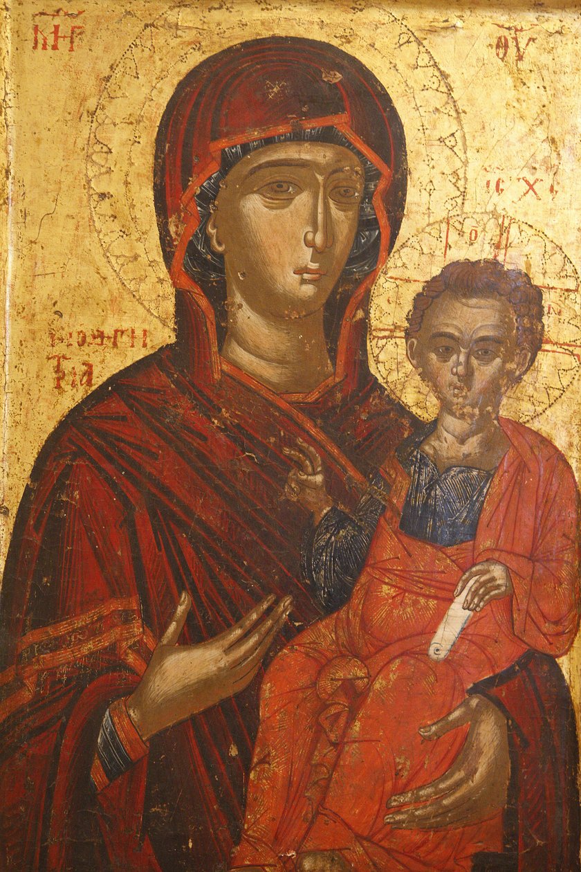 Ikon : Sta Mary Hodigitria (1500-tallet), Berat, Albanie av Unbekannt