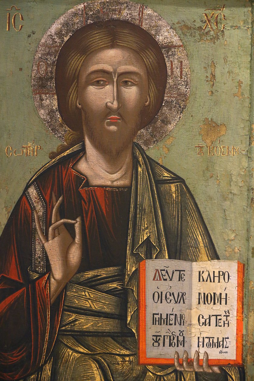 Ikon i Pedoulas bysantinske museum: Christ Pantocrator (1700-tallet), 20150510, Pedoulas, Kypros av Unbekannt