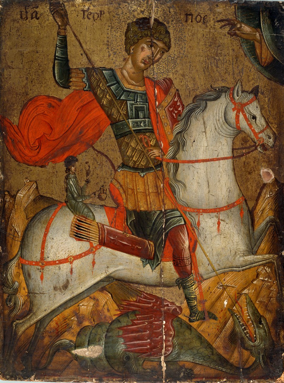 Ikon av St. George som dreper dragen, 1400-1500-tallet av Unbekannt