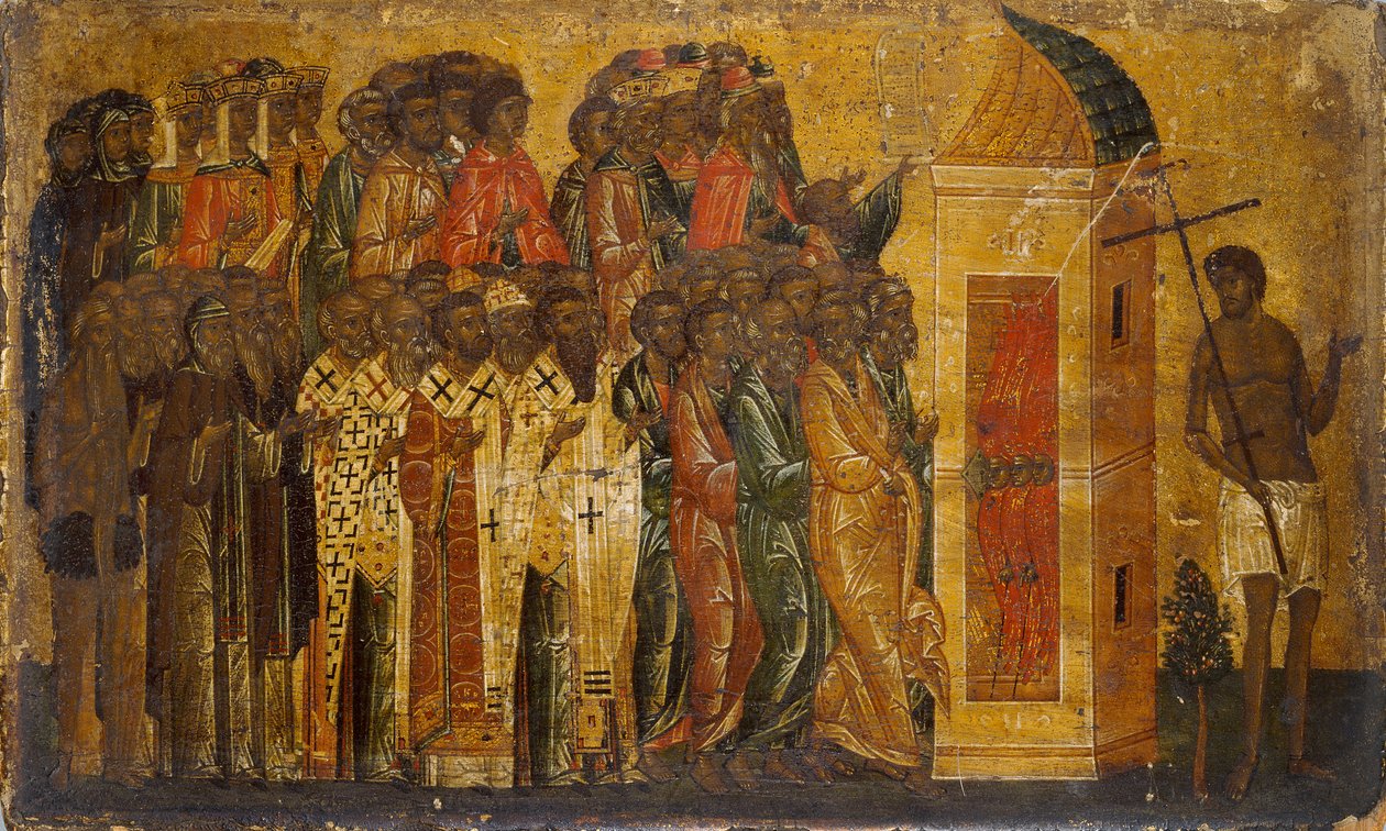 Ikon for The Just Entering Paradise, tidlig på 1500-tallet av Unbekannt