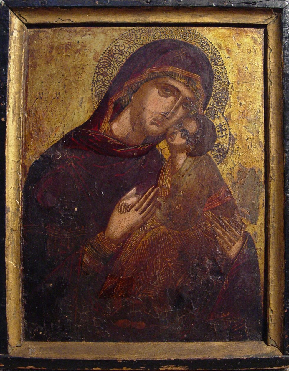 Ikon med jomfruen og barnet, ca. 1500. av Unbekannt