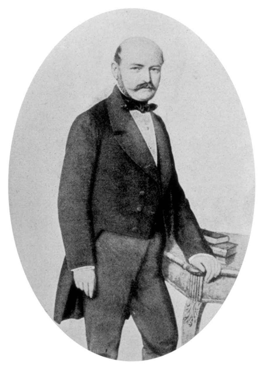 Ignaz Philip Semmelweis 1818-1865, ungarsk fødselslege, 1800-tallet av Unbekannt