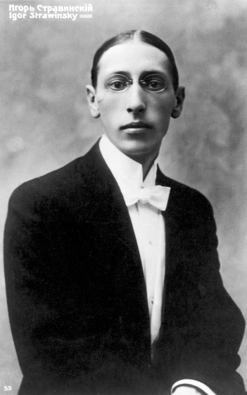 Igor Stravinsky, russiskfødt komponist, som ung mann, ca 1900 av Unbekannt