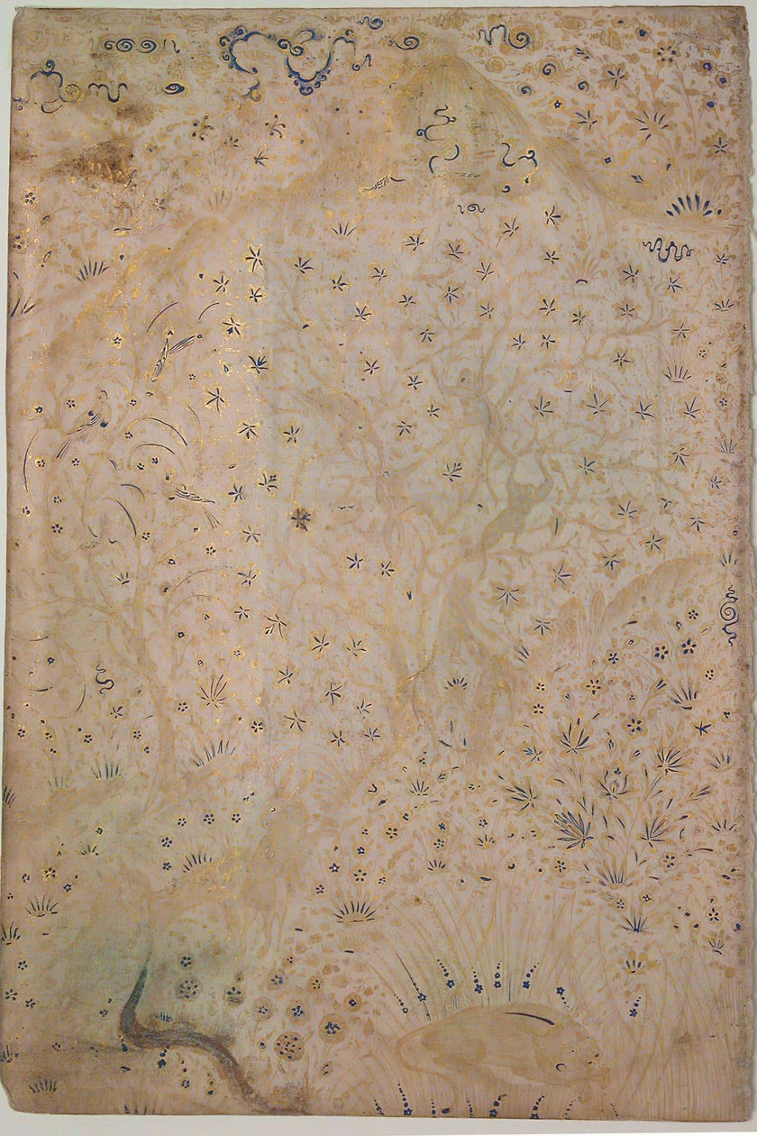 Illuminated Leaf, Iran, 1500-tallet. av Unbekannt