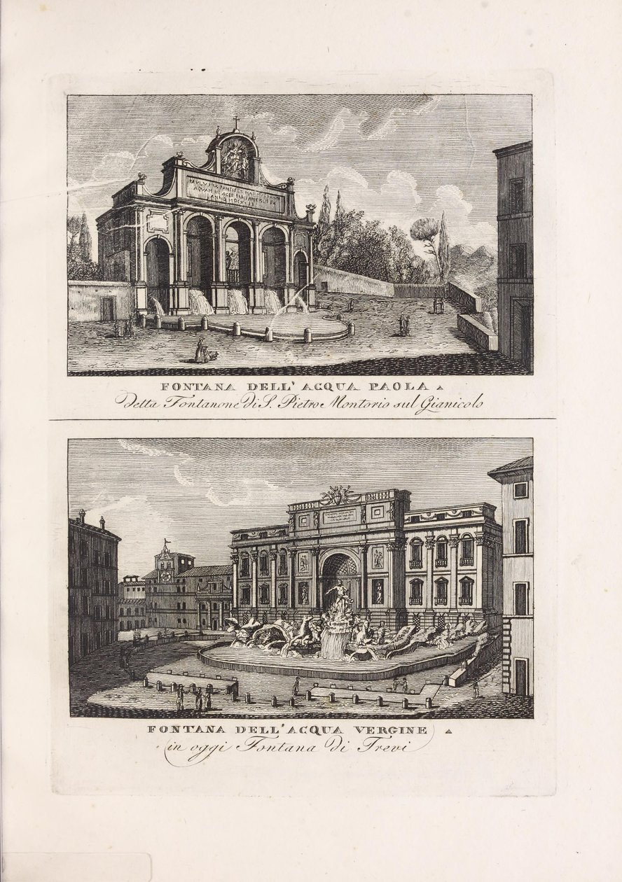 Illustrasjon hentet fra boken Samling av gamle og moderne utsikt over byen Roma og dens nærhet av ukjent forfatter og utgitt av at Piale neg. And prints in S. Carlo al Corso (it, 1816) av Unbekannt