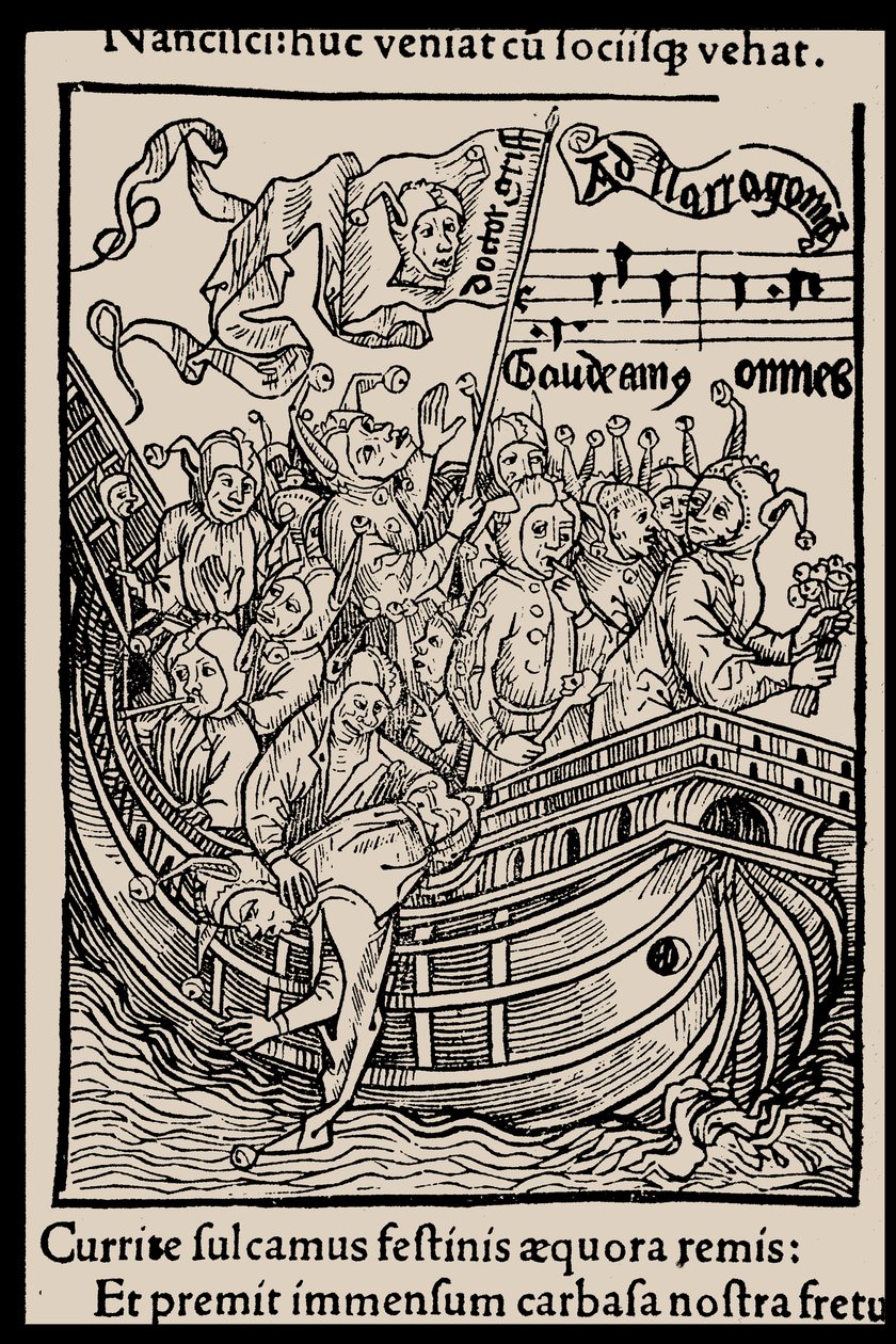 Illustrasjon til boken Ship of Fools av Sebastian Brant, 1497. av Unbekannt