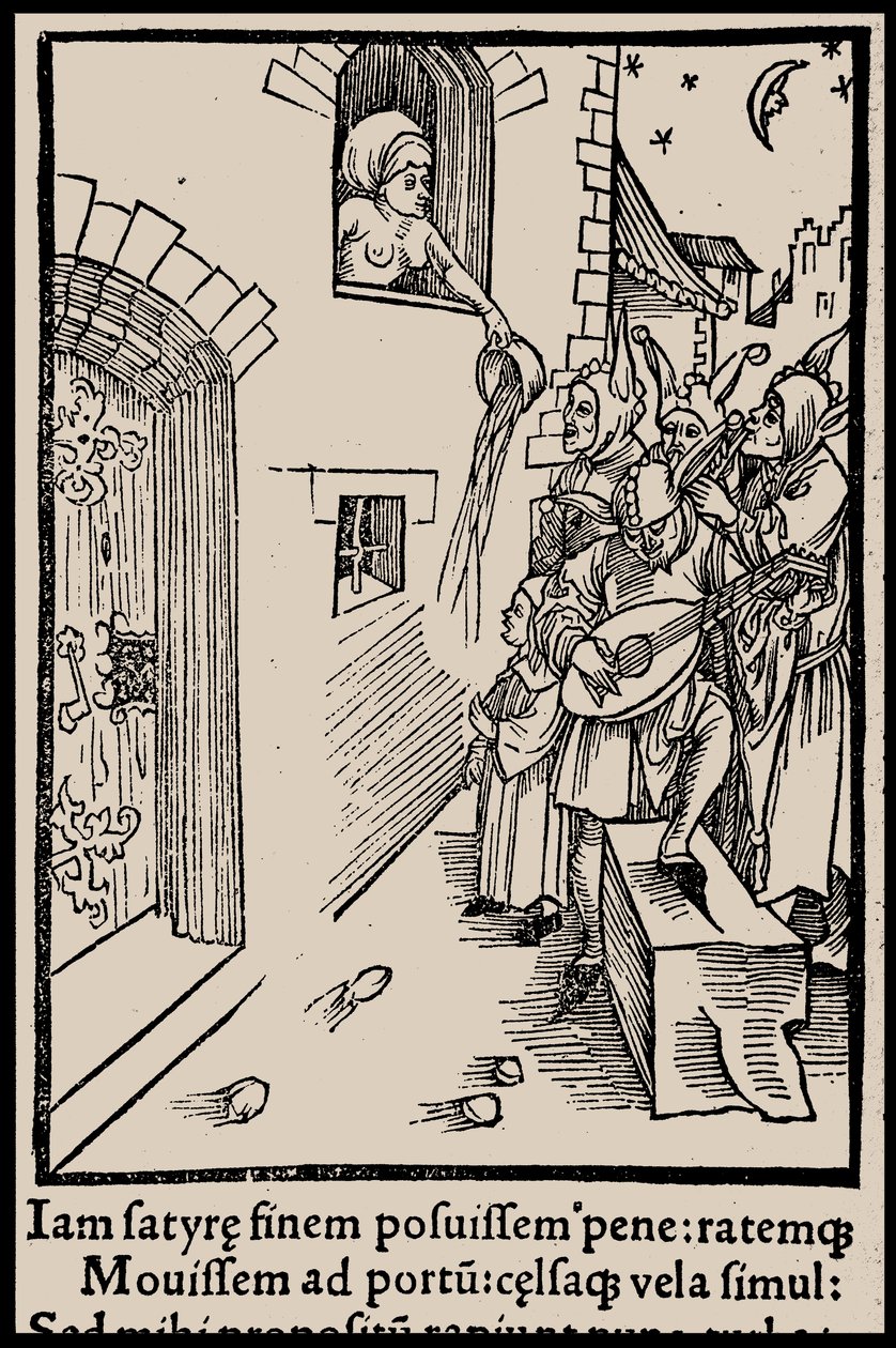 Illustrasjon til boken Ship of Fools av Sebastian Brant, 1497. av Unbekannt
