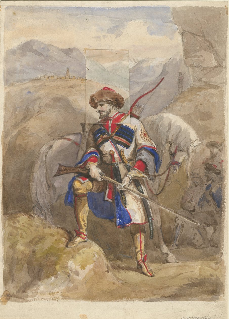 Imam Shamil 1797-1871, 1854 av Unbekannt