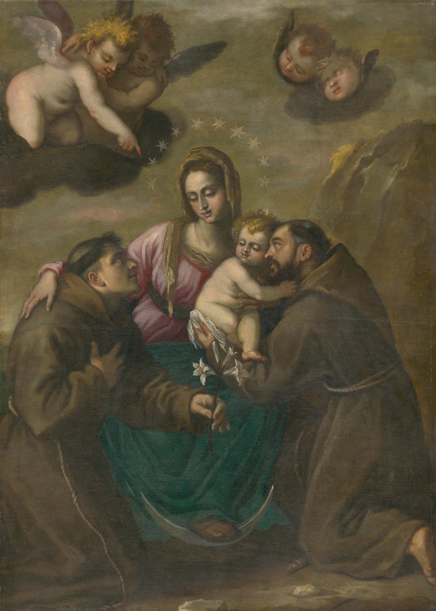 Immaculata med de hellige av Unbekannt