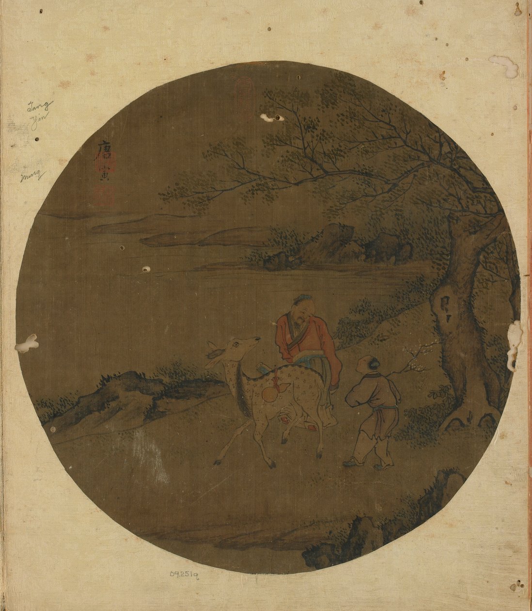 Udødelig, hjort og gutt, Ming-dynastiet, 1500-1600-tallet. av Unbekannt