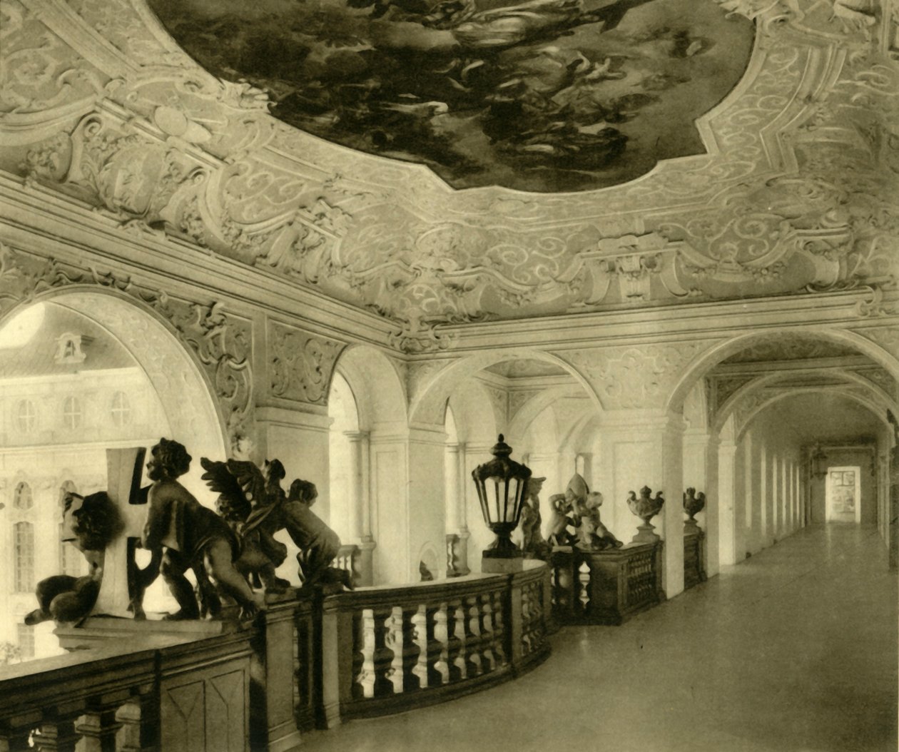 Imperial trapp, St Florian Monastery, Sankt Florian, Øvre Østerrike, c1935. av Unbekannt