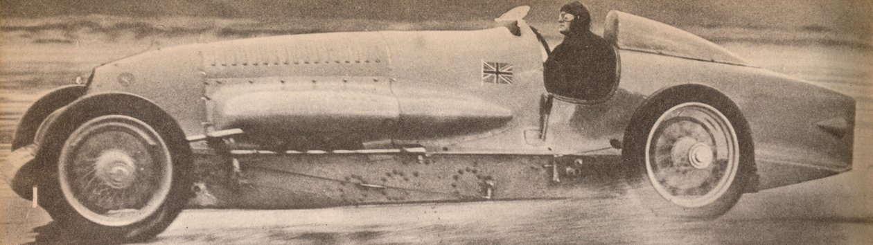 I januar 1927 brøt major Malcolm Campbell i sin berømte Bluebird verdens fartsrekord på land. av Unbekannt