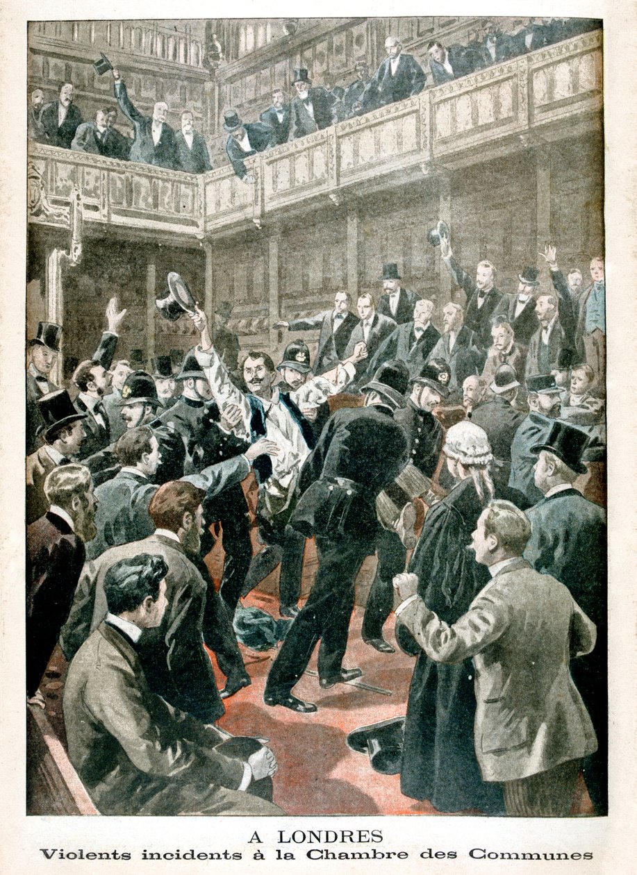 I London, Voldelig hendelse i Chamber of Commons, 1901 av Unbekannt