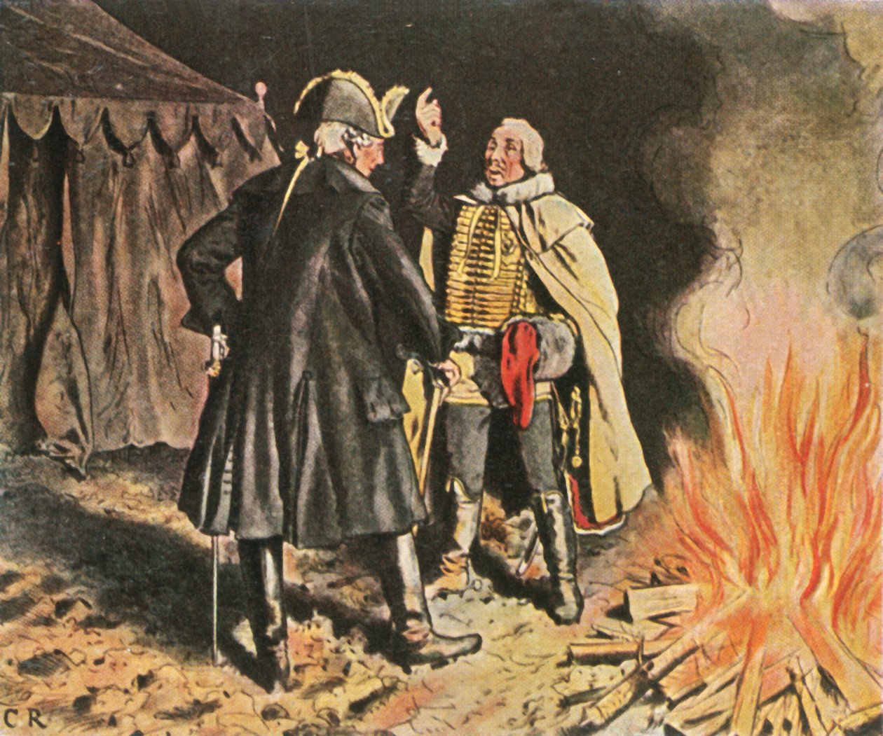 I Bunzelwitz-leiren, september 1761, 1936. av Unbekannt