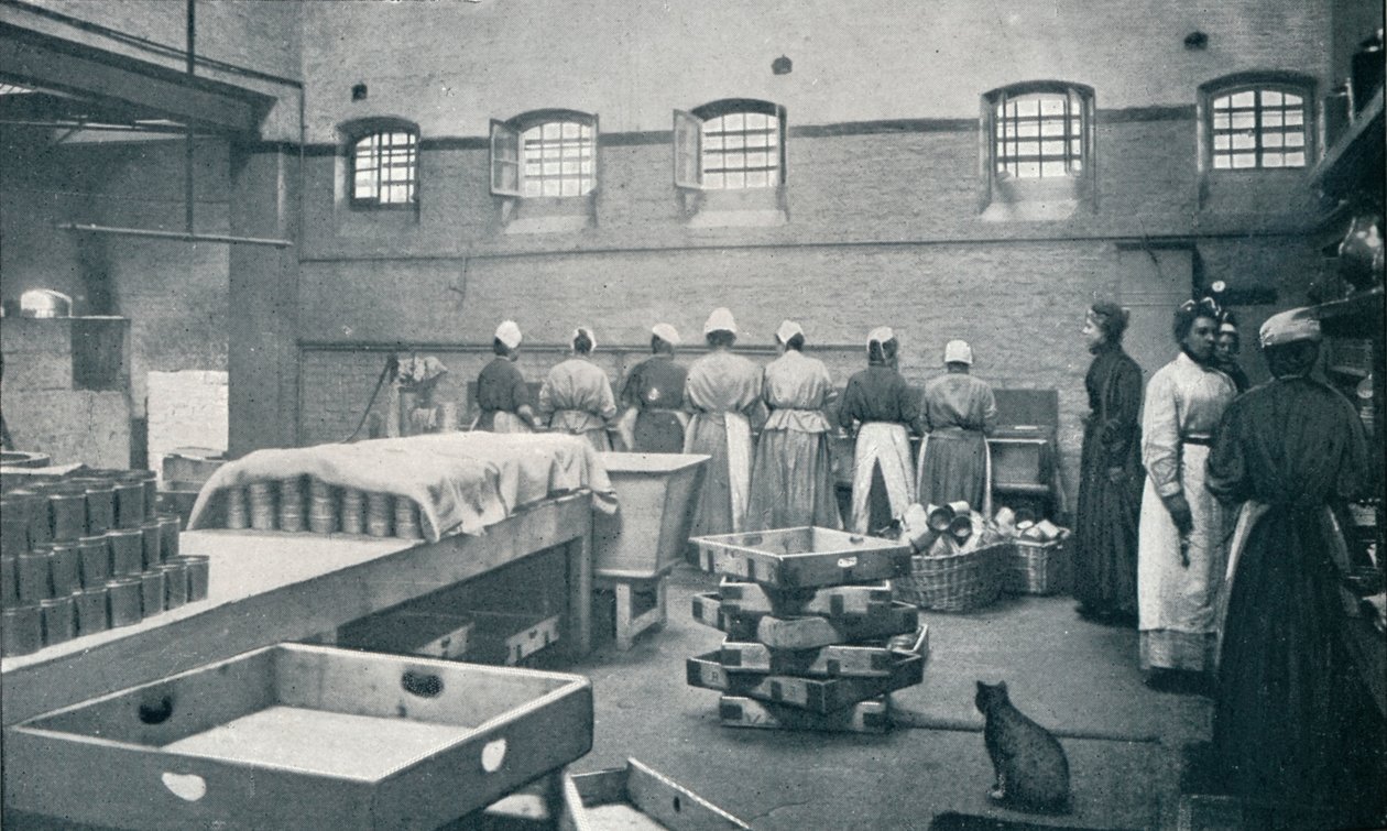 På kjøkkenet i Holloway Prison, London, c1901 1901 av Unbekannt