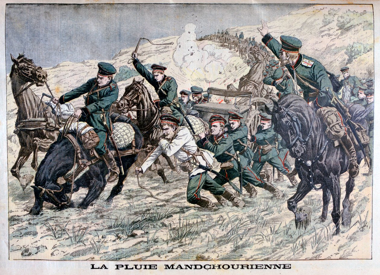 I gjørmen i Manchuria, russisk-japansk krig, 1904 av Unbekannt