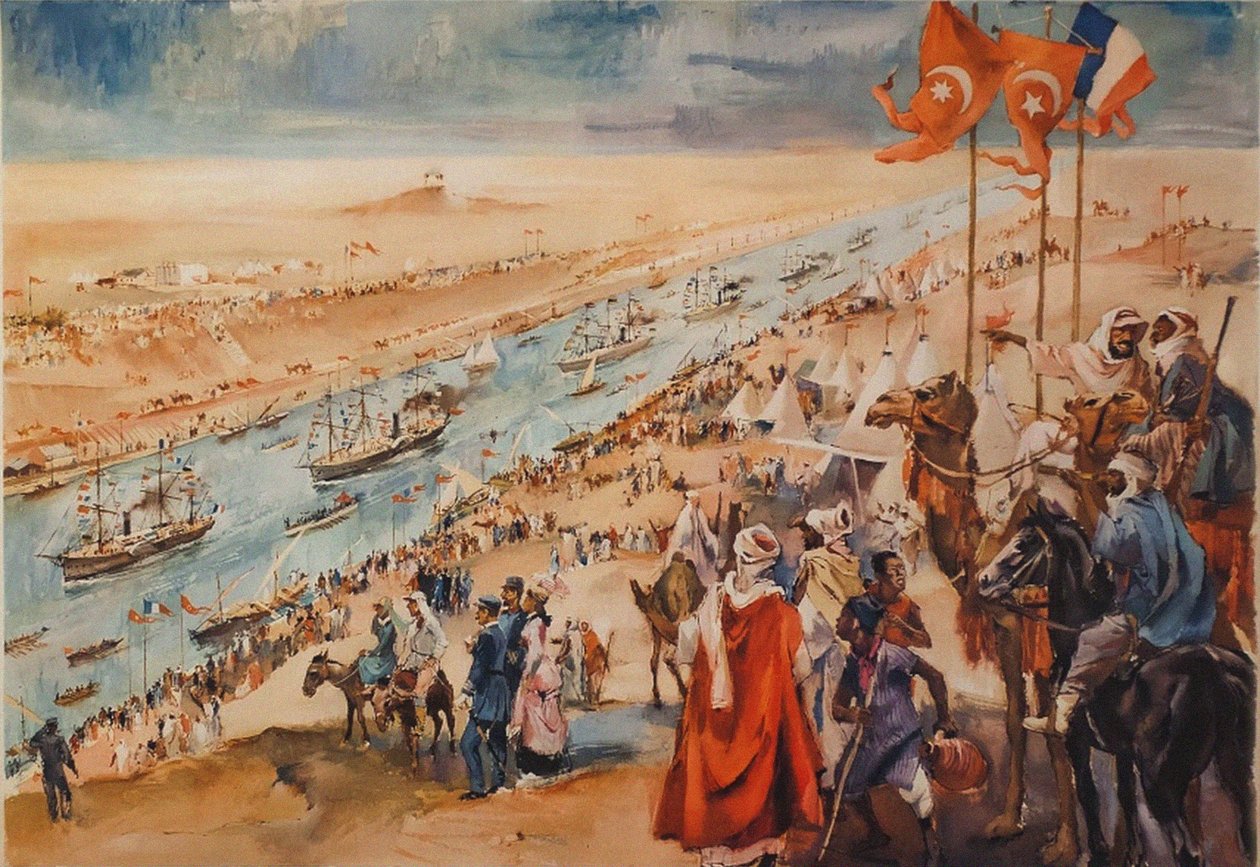Innvielsesseremoni av Suez-kanalen i Port-Said, 17. november, 1869, 1869. av Unbekannt