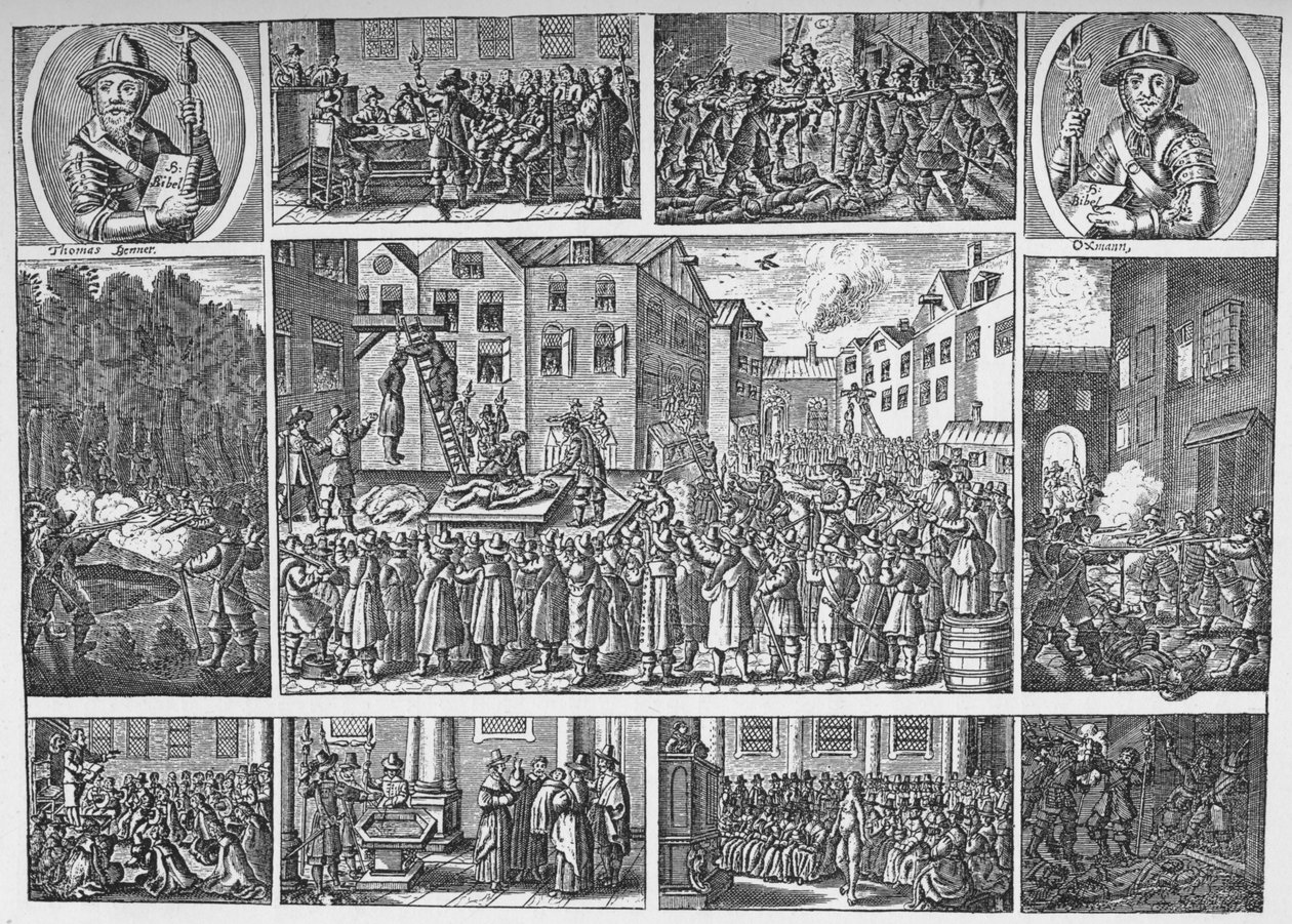 Hendelser i Venners Rising og henrettelsen av opprørslederne, 1661 1903 av Unbekannt