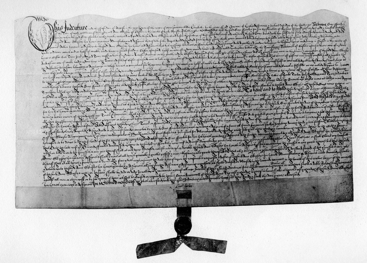 Inntekt for salg av land, signert av Guy Fawkes, tidlig på 1600-tallet 1901 av Unbekannt