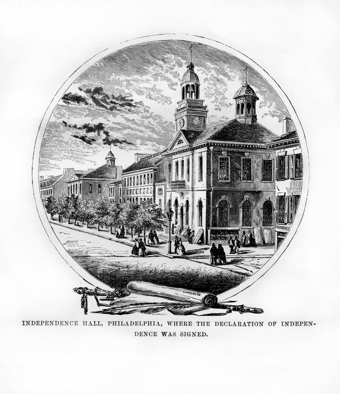 Independence Hall, Philadelphia, Pennsylvania, USA, 1872 av Unbekannt