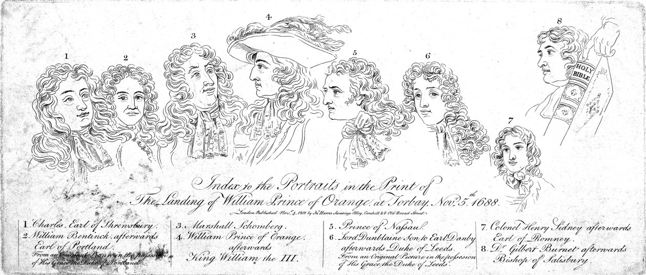 Indeks til...landingen av William Prince of Orange i Torbay, 5. november 1688., 1830-årene av Unbekannt