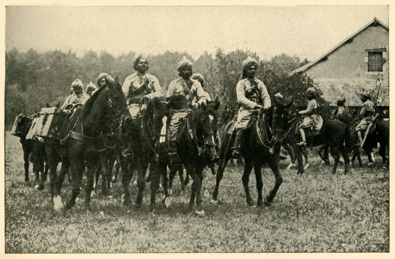 Indiske soldater ved fronten, første verdenskrig, 1914, c1920. av Unbekannt