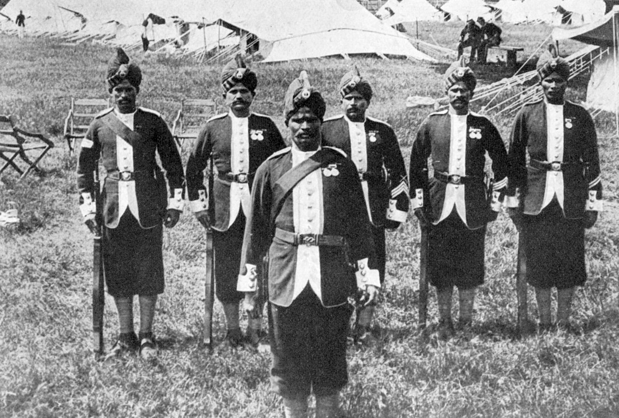 Indiske tropper ved fronten, første verdenskrig, 1914-1918, c1920 av Unbekannt