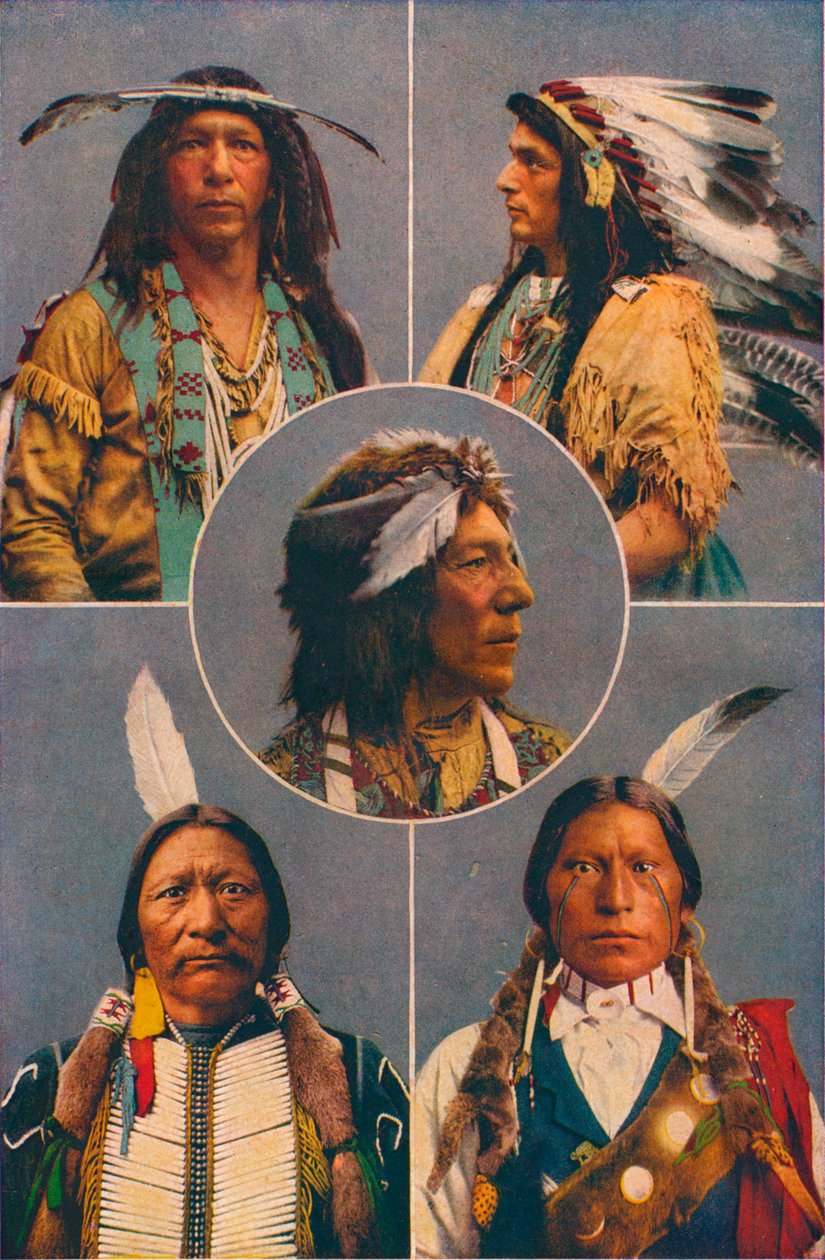 Indiske typer av Nord-Amerika, 1909 av Unbekannt