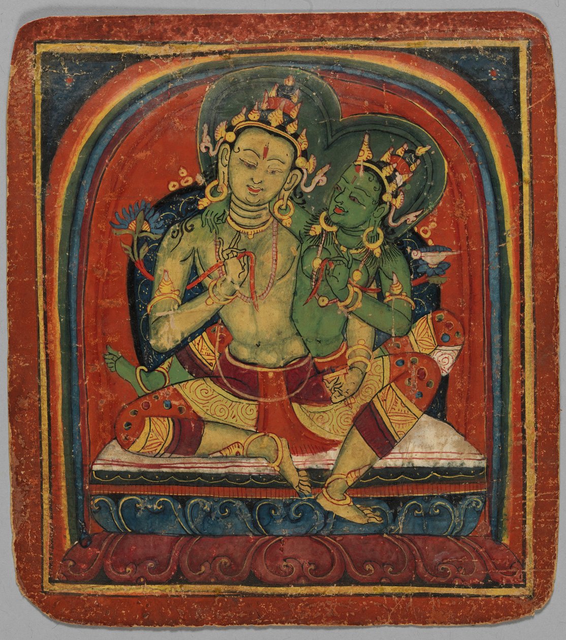 Innvielseskort Tsakalis: Manjushri, tidlig på 1400-tallet. av Unbekannt