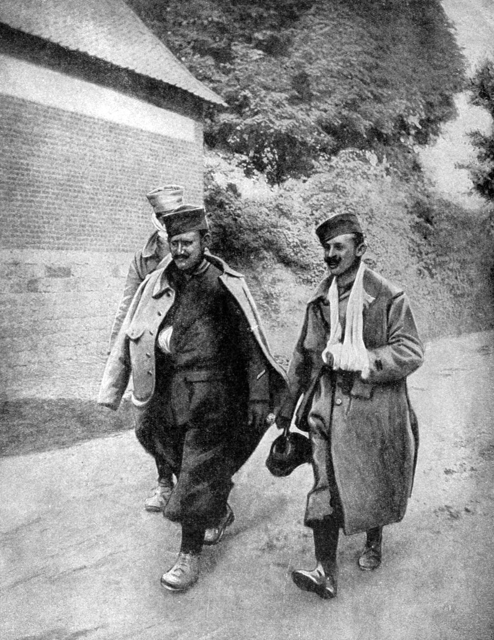 Skadde franske soldater, Arras, Frankrike, første verdenskrig, 1915 av Unbekannt