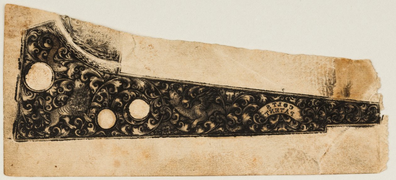 Ink Impression Pull fra en Colt Revolver, ca. 1854. av Unbekannt