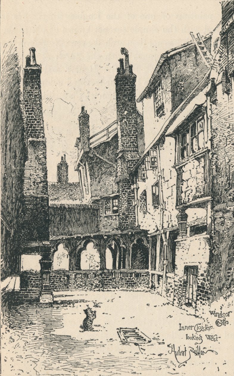 Inner Cloister, Looking West, 1895 av Unbekannt