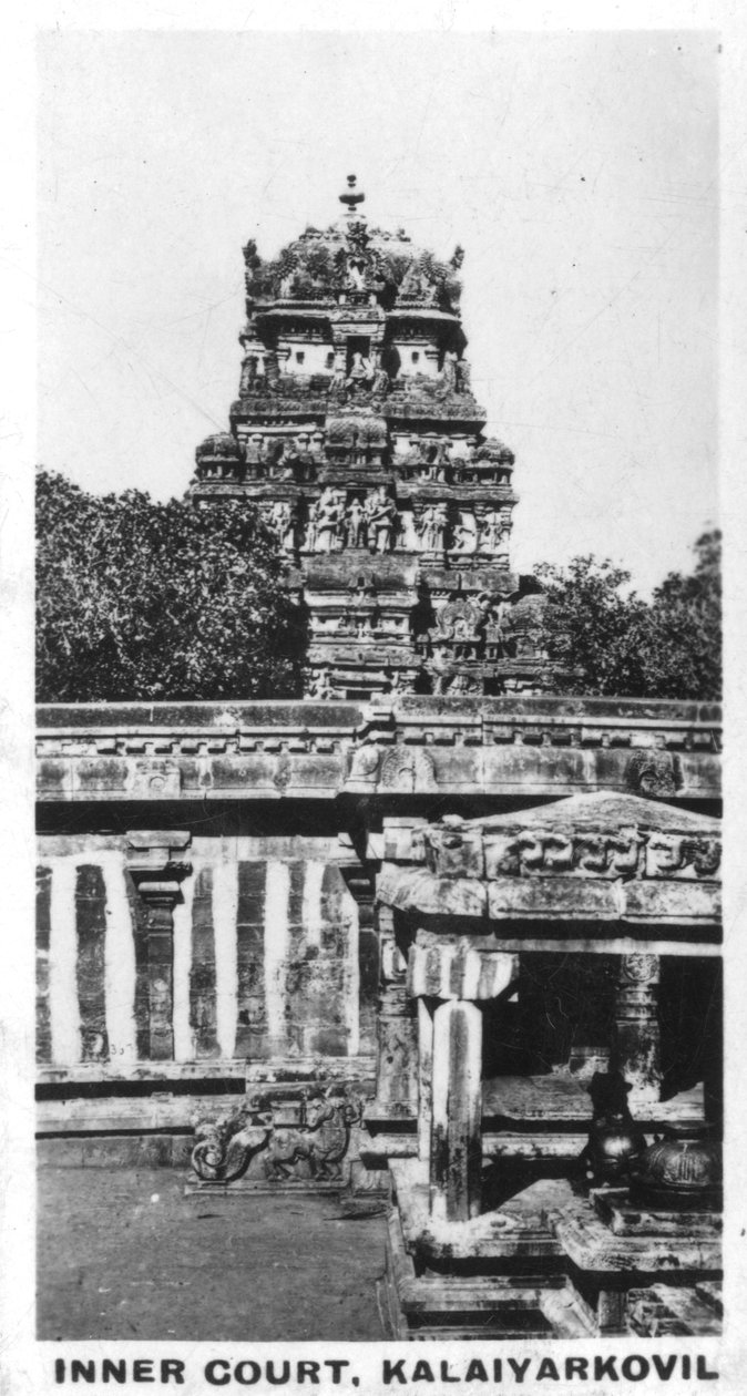 Indre domstol, Kalaiyarkovil, India, c1925 av Unbekannt
