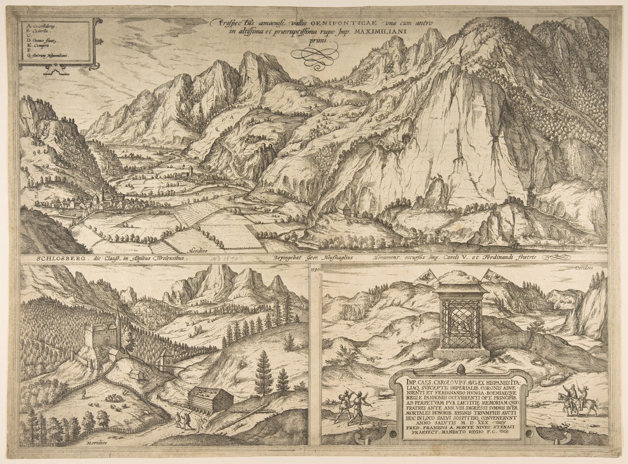Innsbruck fra serien Cities of the World, vol. V, plate 59, 1590 av Unbekannt