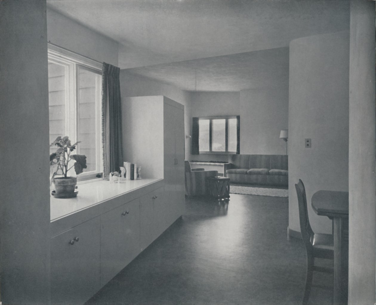 Interiør - House at Fairfax, California av Francis Ellsworth Lloyd, 1942 av Unbekannt