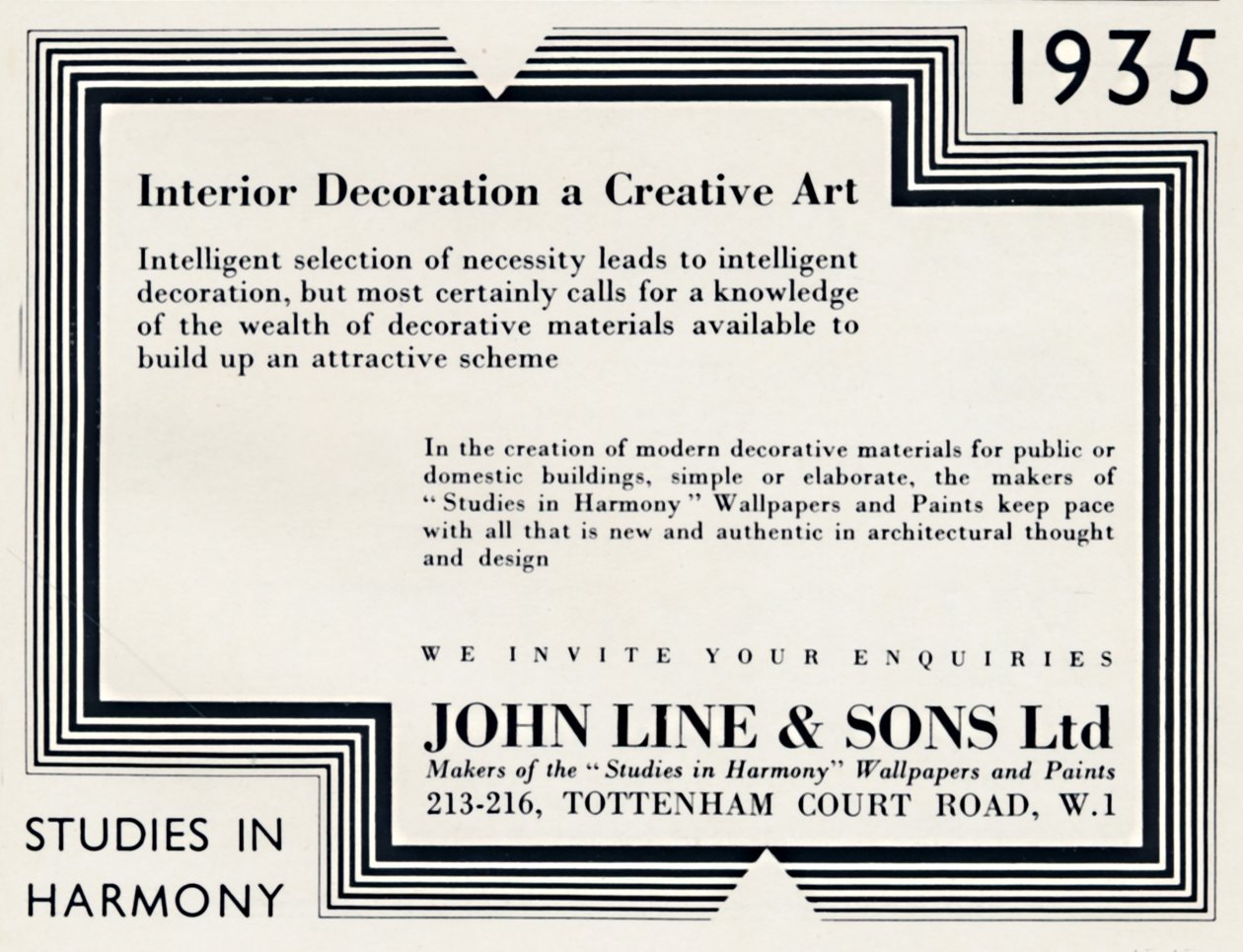 Interiørdekorasjon en kreativ kunst - John Line & Sons Ltd, 1935 av Unbekannt