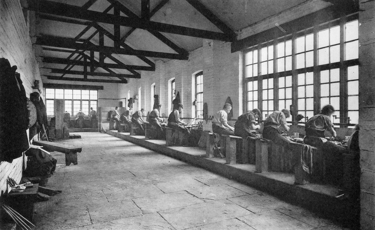 Interiør, Thomas Firth & Sons Norfolk Works, Sheffield, c1890 av Unbekannt