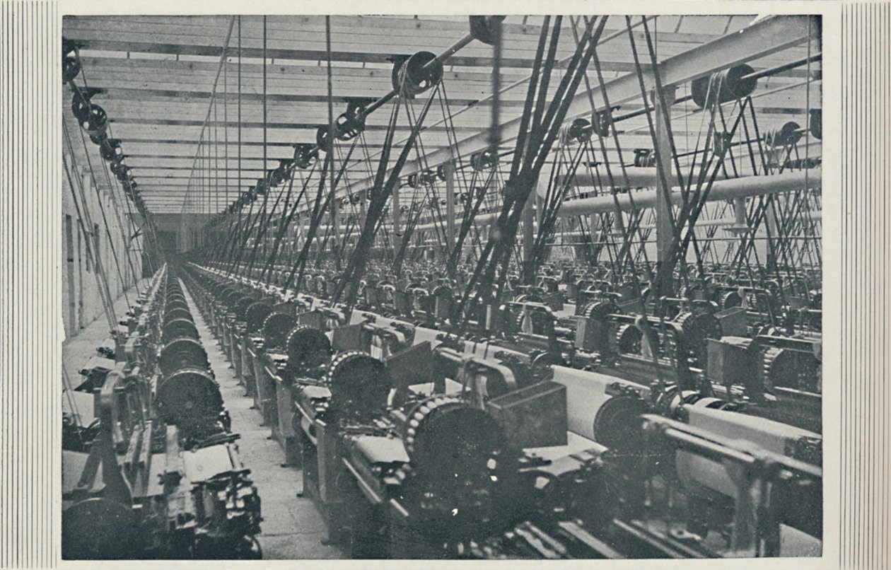 Interiør av Cotton Mill, 1910 av Unbekannt