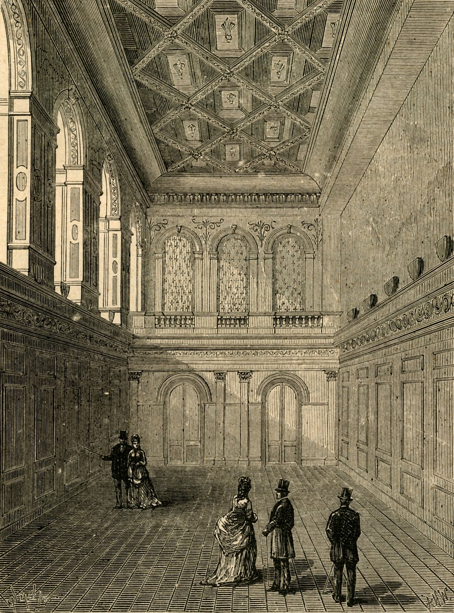Interiør i Haberdashers Hall, 1876, 1897. av Unbekannt