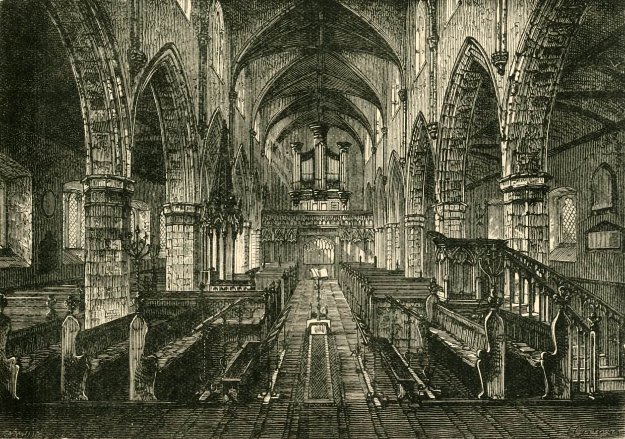 Interiør i Londonderry Cathedral, 1898. av Unbekannt