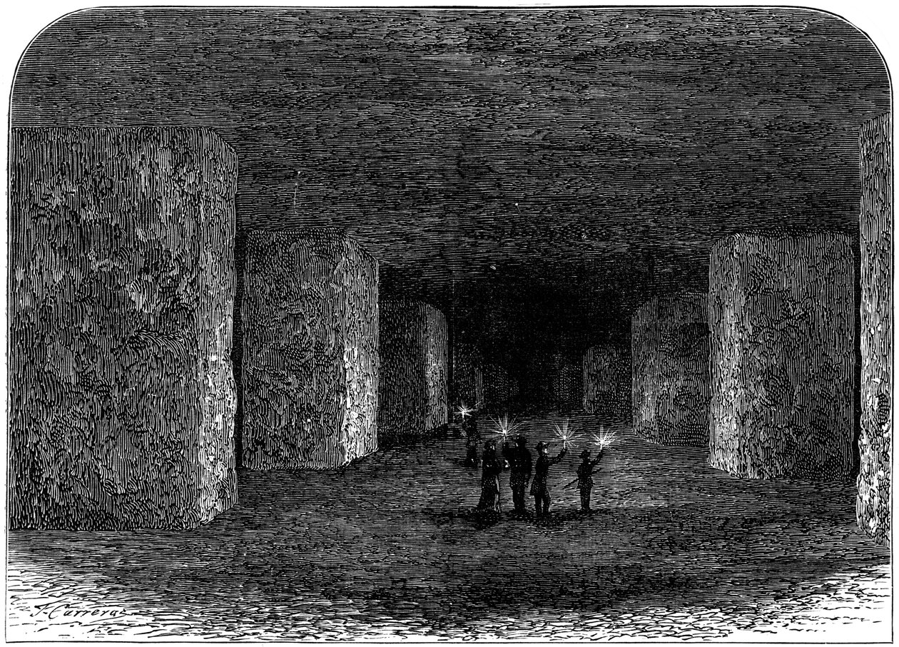 Interiør av Marston Salt Mine, Northwich, Cheshire, England, c1880 av Unbekannt