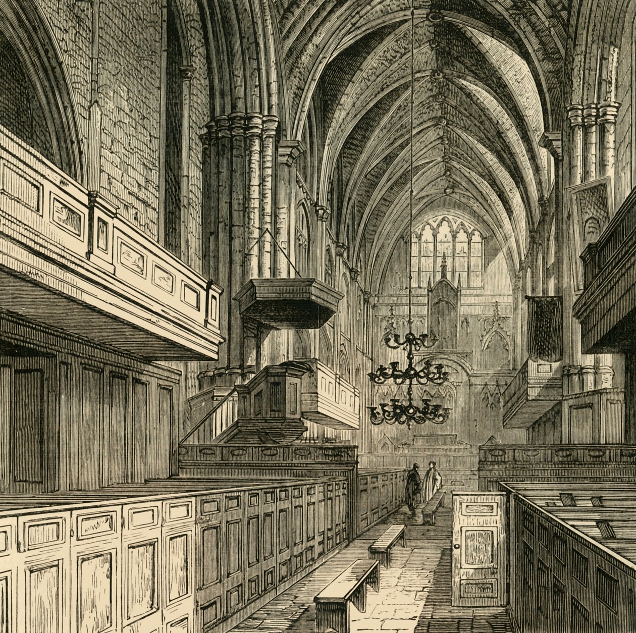 Interiør i St. Frelsers kirke, c1878. av Unbekannt