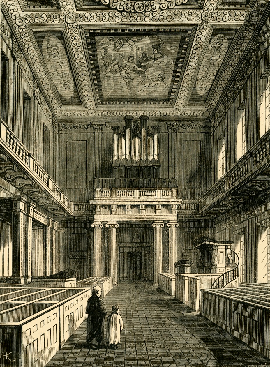 Interiør i Chapel Royal Banqueting House, Whitehall, 1881. av Unbekannt