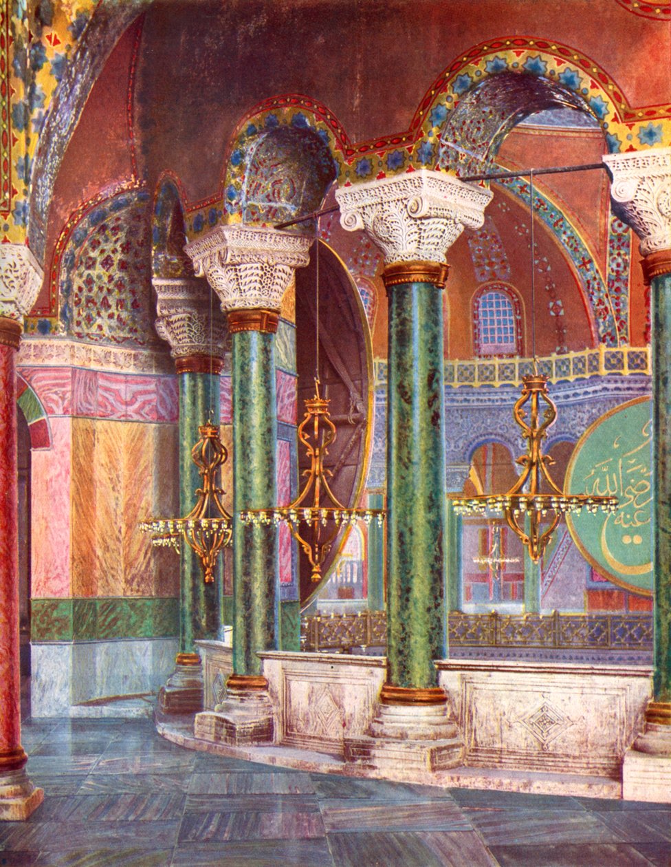Interiør i kirken S. Sophia, Istanbul, Tyrkia, 1933-1934 av Unbekannt