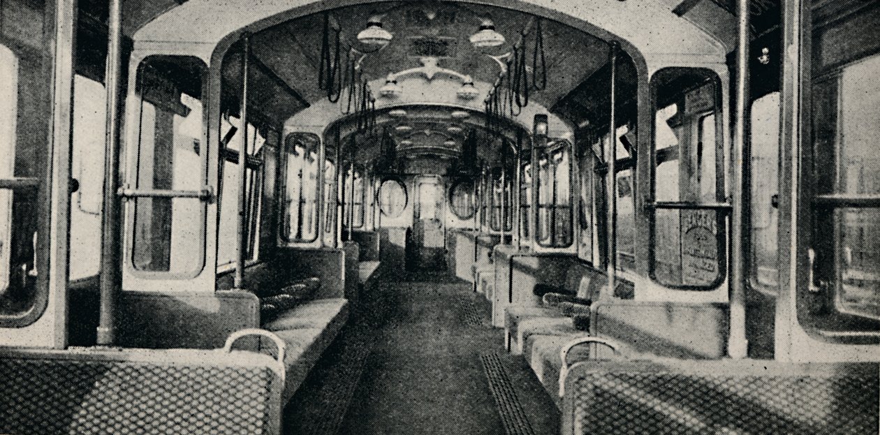 Interiør av den nyeste typen rørvogn, 1926 av Unbekannt